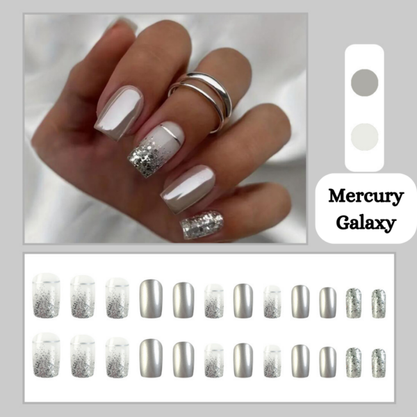 Mercury Galaxy Press On Nails