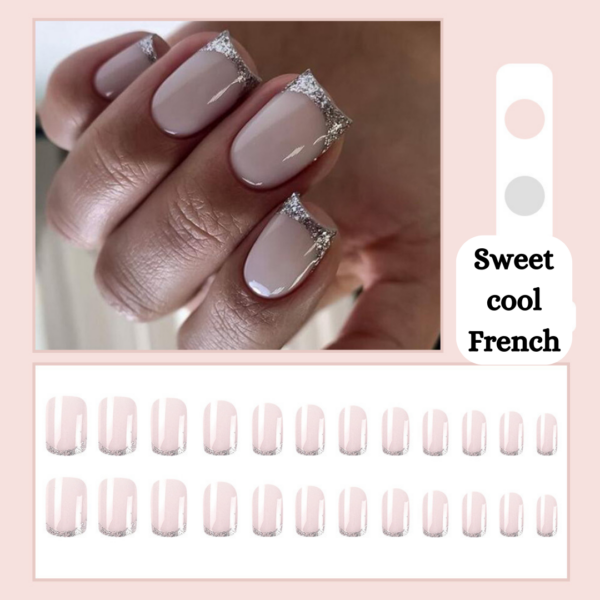 Sweet Cool French Press On Nails