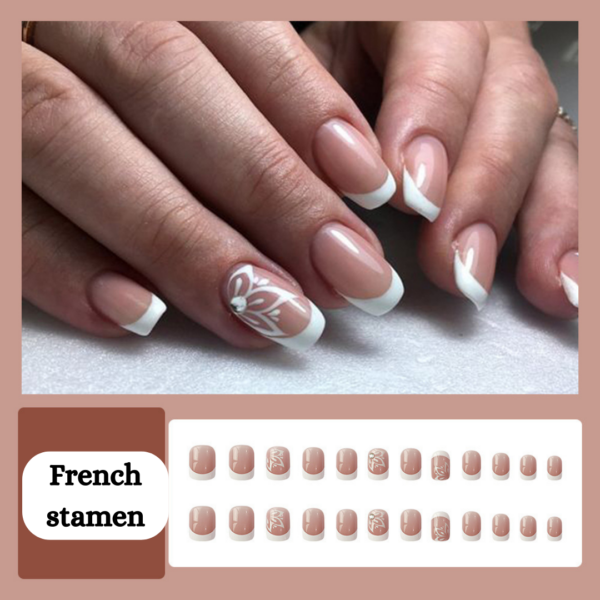 French Stamen Press On Nails