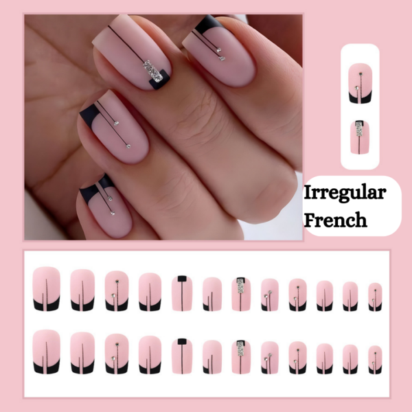 Irregular French Press On Nails