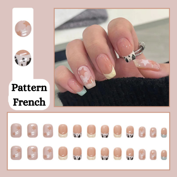 Pattern French Press On Nails