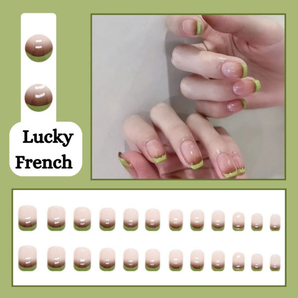 Lucky French Press On Nails