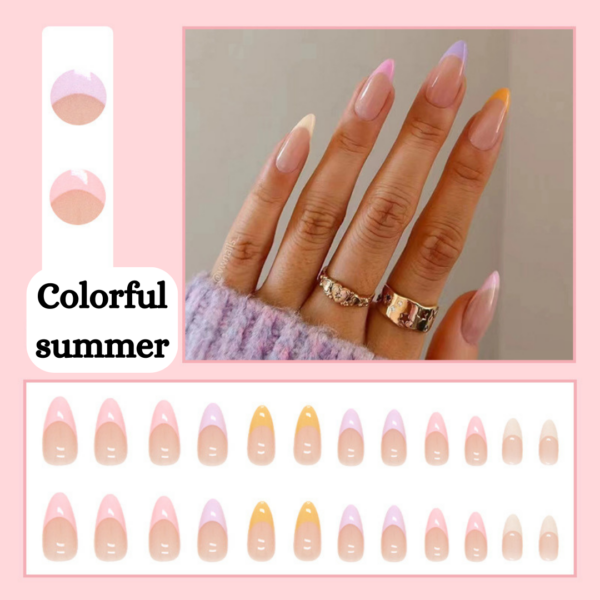 Colorful summer Press On Nails