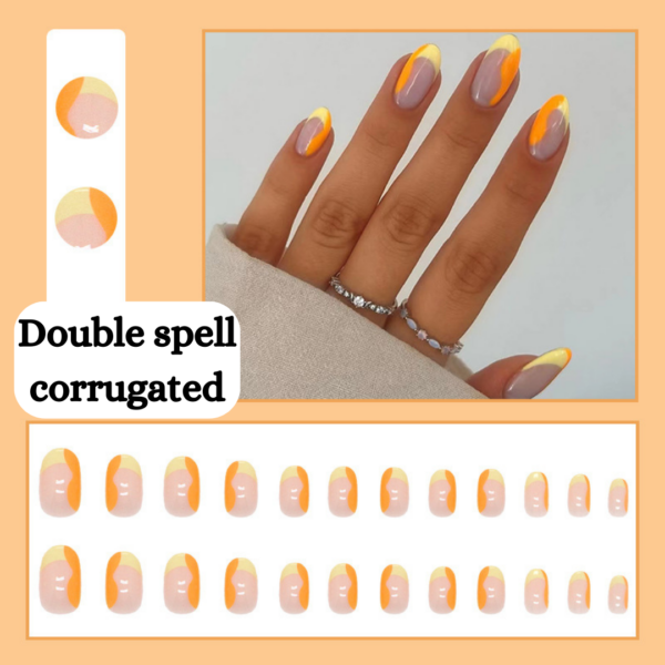 Double spell corrugated Press On Nails