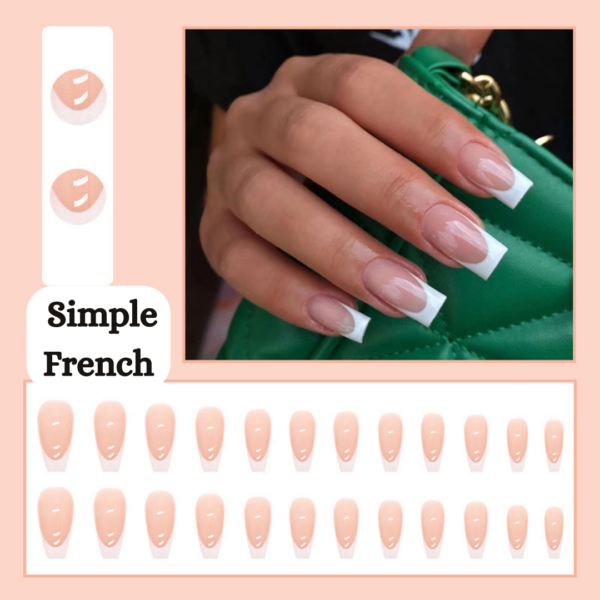 Simple French Press On Nails