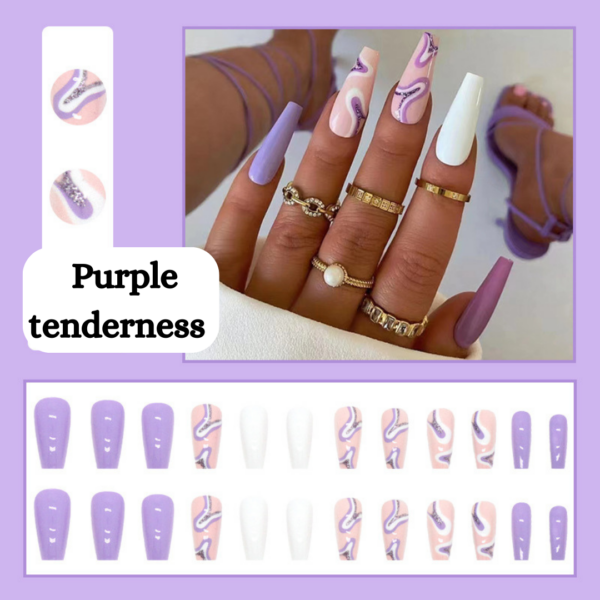 Purple tenderness Press On Nails