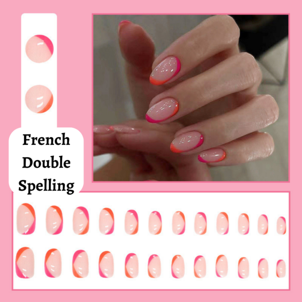 French Double Spelling Press On Nails