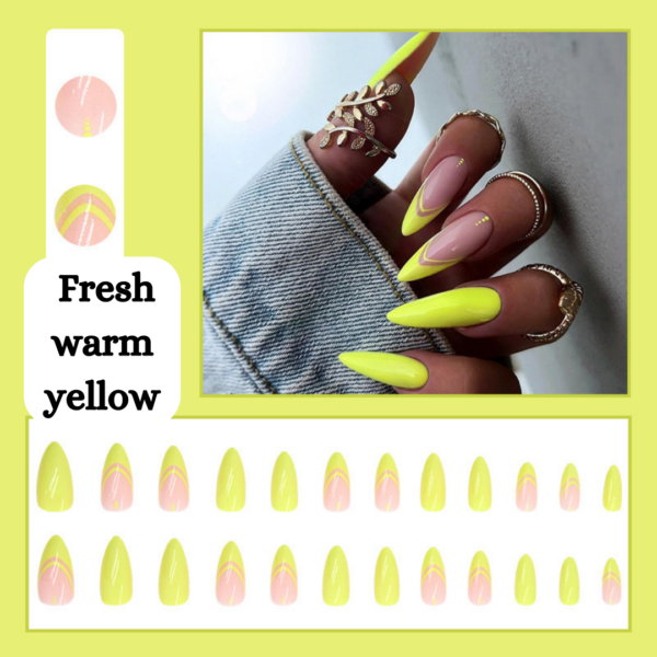 Fresh warm yellow Press On Nails