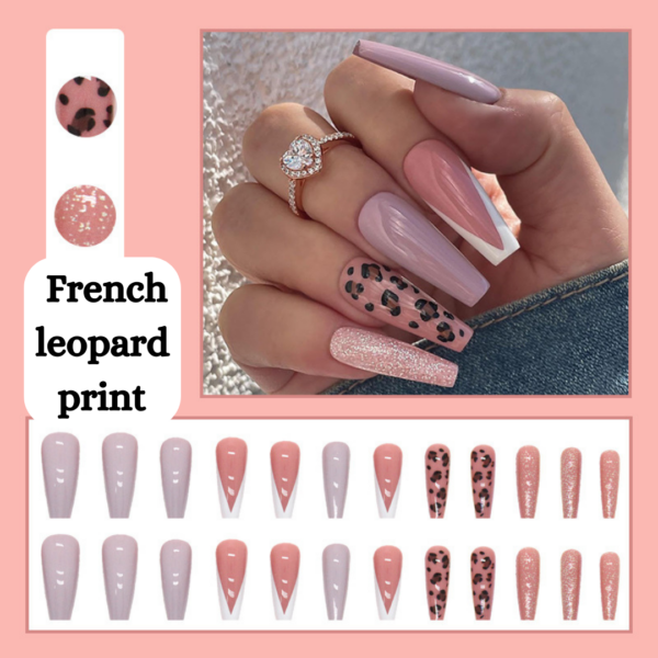 French leopard print Press On Nails