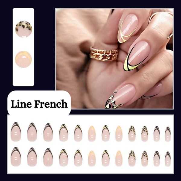 Line French Press On Nails