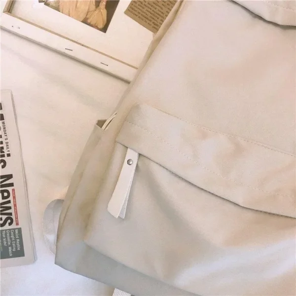 Ins Korean Version of Solid Color Simple Fashion Backpack Men's New Male and Female Leisure Middle School Backpack Tide