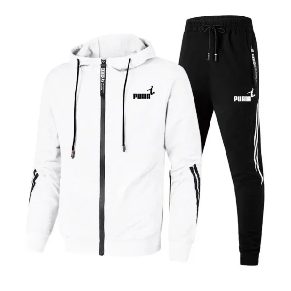 Men's Autumn Set Sweatpants Casual Hoodies Tracksuit Printing Sweatshirts Two Piece Set Pants Outfit Sportwear Jogging Trousers