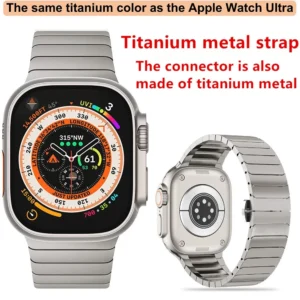 Metal Band For Apple Watch 46mm Stainless Steel Strap Iwatch Series 10 9 Ultra 49mm 42mm 44 45mm 40mm 41mm Bracelet Link Correa