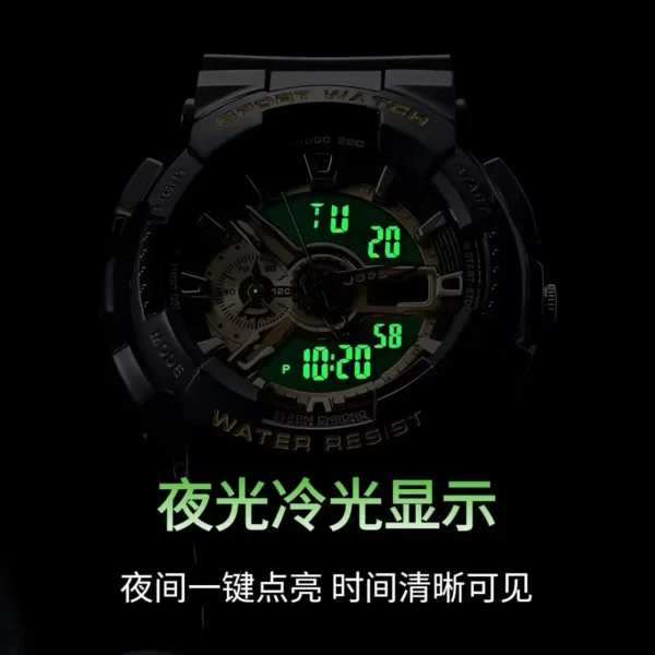 ACHENGY Youth Sport Digital Watch Men Shockproof Waterproof Dual Wristwatches LED Alarm Clock Mens Watches Cool vogue