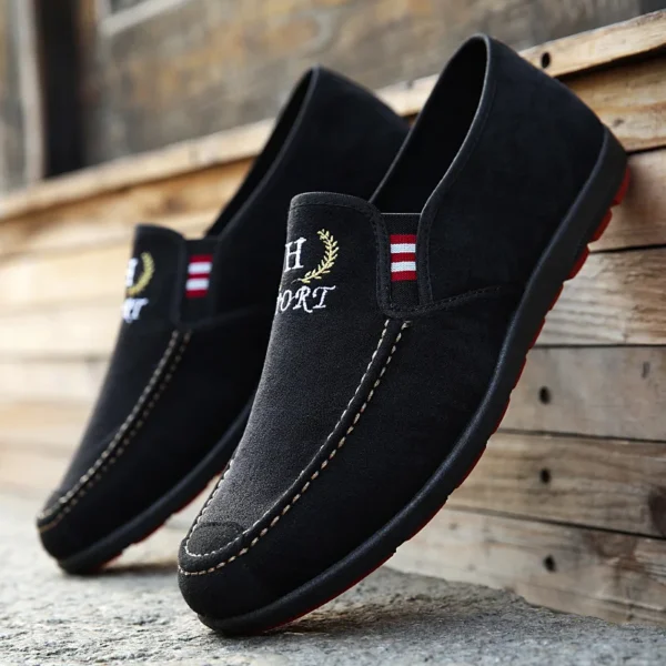 Fashion Slip-on Men's Canvas Shoes Breathable Lightweight Comfortable Men Shoes Summer Men's Casual Shoes Lazy Flat Shoes