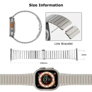 Metal Band For Apple Watch 46mm Stainless Steel Strap Iwatch Series 10 9 Ultra 49mm 42mm 44 45mm 40mm 41mm Bracelet Link Correa