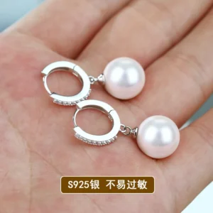 2020 Pearl Earrings Genuine Natural Freshwater Pearl Silver Color Earrings Pearl Jewelry For Wemon Wedding Gift