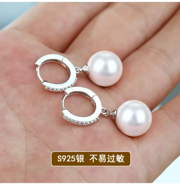 2020 Pearl Earrings Genuine Natural Freshwater Pearl Silver Color Earrings Pearl Jewelry For Wemon Wedding Gift