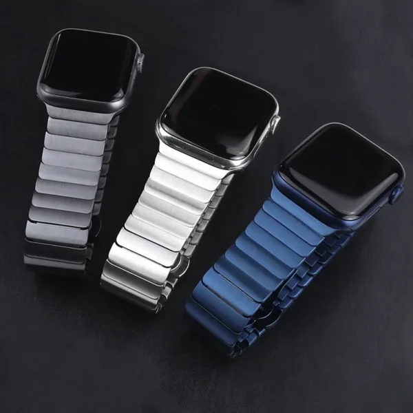 Metal Band For Apple Watch 46mm Stainless Steel Strap Iwatch Series 10 9 Ultra 49mm 42mm 44 45mm 40mm 41mm Bracelet Link Correa