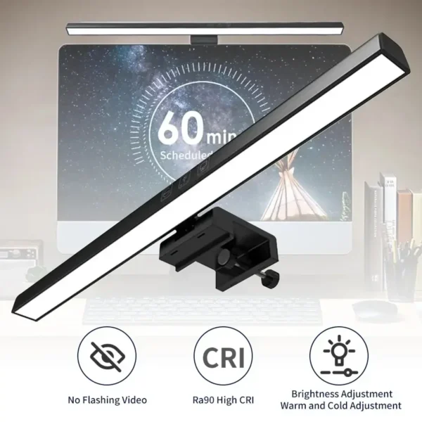 LED Desk Lamp Monitor Light Bar PC Computer Dimmable Screen Light 33cm Office Study Reading Hanging Table Lamp USB Powered Light