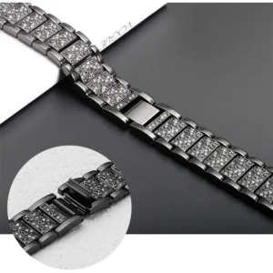 22mm Women Strap For Redmi Watch 5 Active Stainless Steel With Diamond Watchband For Redmi Watch 5 Lite Bracelet Metal Correa