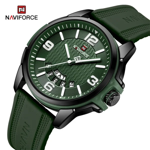 Original Brand NAVIFORCE 2024 New Quartz Watch for Men Waterproof Silicone Strap Business Male Classic Wrist watches Date Clock