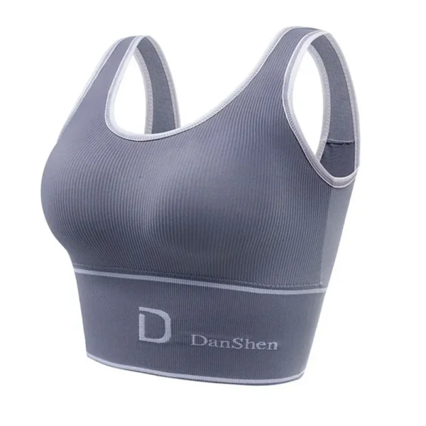 High Quality Women's Underwear Seamless Sports Bra Deep U-Shaped Removable Pad Back-Shaping Tube Top Yoga Sports Bra