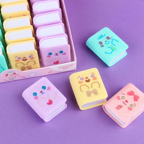 Kawaii Mini Portable Cute Pencil Sharpener Mini Sketch Pencil Eraser Set Cute Cartoon Multifunctional Stationery Study Supplies