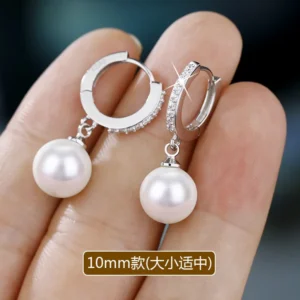 2020 Pearl Earrings Genuine Natural Freshwater Pearl Silver Color Earrings Pearl Jewelry For Wemon Wedding Gift