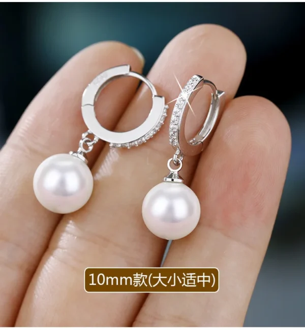 2020 Pearl Earrings Genuine Natural Freshwater Pearl Silver Color Earrings Pearl Jewelry For Wemon Wedding Gift