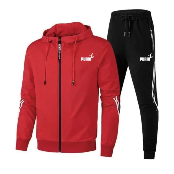 Men's Autumn Set Sweatpants Casual Hoodies Tracksuit Printing Sweatshirts Two Piece Set Pants Outfit Sportwear Jogging Trousers