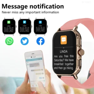 2024 Smart Watch H6 1.73' Full Touch Screen Sports Fitness Watch Bluetooth Call Health Monitoring Men Women Smart Watch Gift