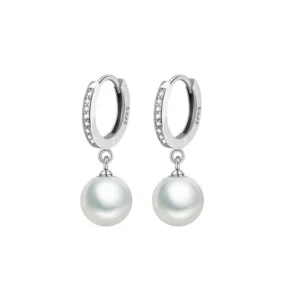 2020 Pearl Earrings Genuine Natural Freshwater Pearl Silver Color Earrings Pearl Jewelry For Wemon Wedding Gift