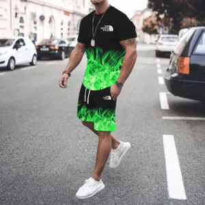 Summer Tracksuit Men Sports Set Casual Fitness Jogging Fashion Short Sleeve Cotton T-shirt + Shorts 2 Piece Sets Sportswear