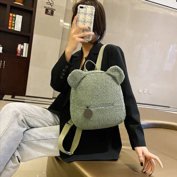 Girl Cute Backpack Women Sweet Travel Backpack Bag High Quality School Bag Girl Solid Soft Handbag Backpack Women