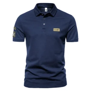 New Men Short Sleeve Tshirts Summer Breathable Embroidered Polo Shirt for Men Lightweight Solid Color Large Tops