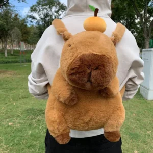 Capybara Plush Backpack Kawaii Fashion Plushie Doll Fur Bag Children's Bag Shoulder Bag Mini Knapsack Bags Gifts For Girlfriend