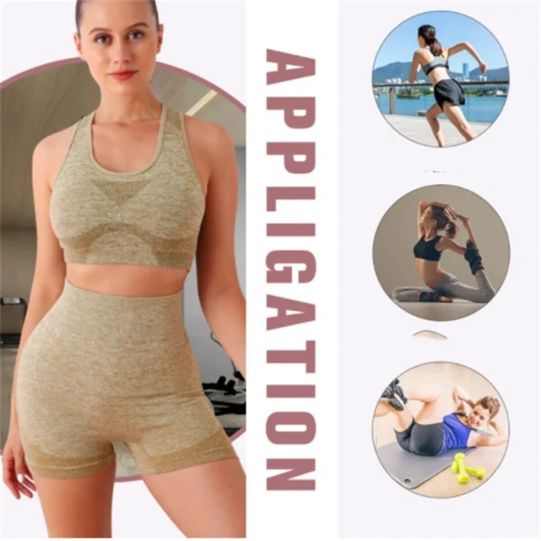 Yoga Set Gym Shorts Women Sport Bras Brassiere Workout Tops for Women Yoga Clothes Fitness Leggings Gym Set Seamless Yoga Sets