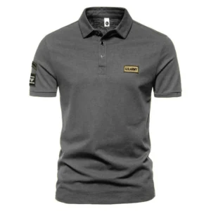 New Men Short Sleeve Tshirts Summer Breathable Embroidered Polo Shirt for Men Lightweight Solid Color Large Tops