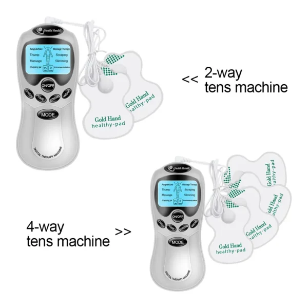 Health Care Tens Massage Machine with Electrode Pads Acupuncture Body Neck Massager Electric Muscle Stimulator EMS Massager