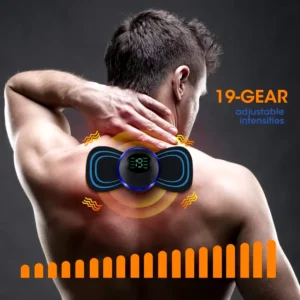 Mini Neck Massager Electric Muscle Stimulator Cervical Massage Patches Massage Pads Remote Control for Back Body Health