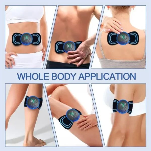 Mini Neck Massager Electric Muscle Stimulator Cervical Massage Patches Massage Pads Remote Control for Back Body Health