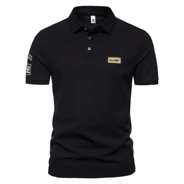 New Men Short Sleeve Tshirts Summer Breathable Embroidered Polo Shirt for Men Lightweight Solid Color Large Tops